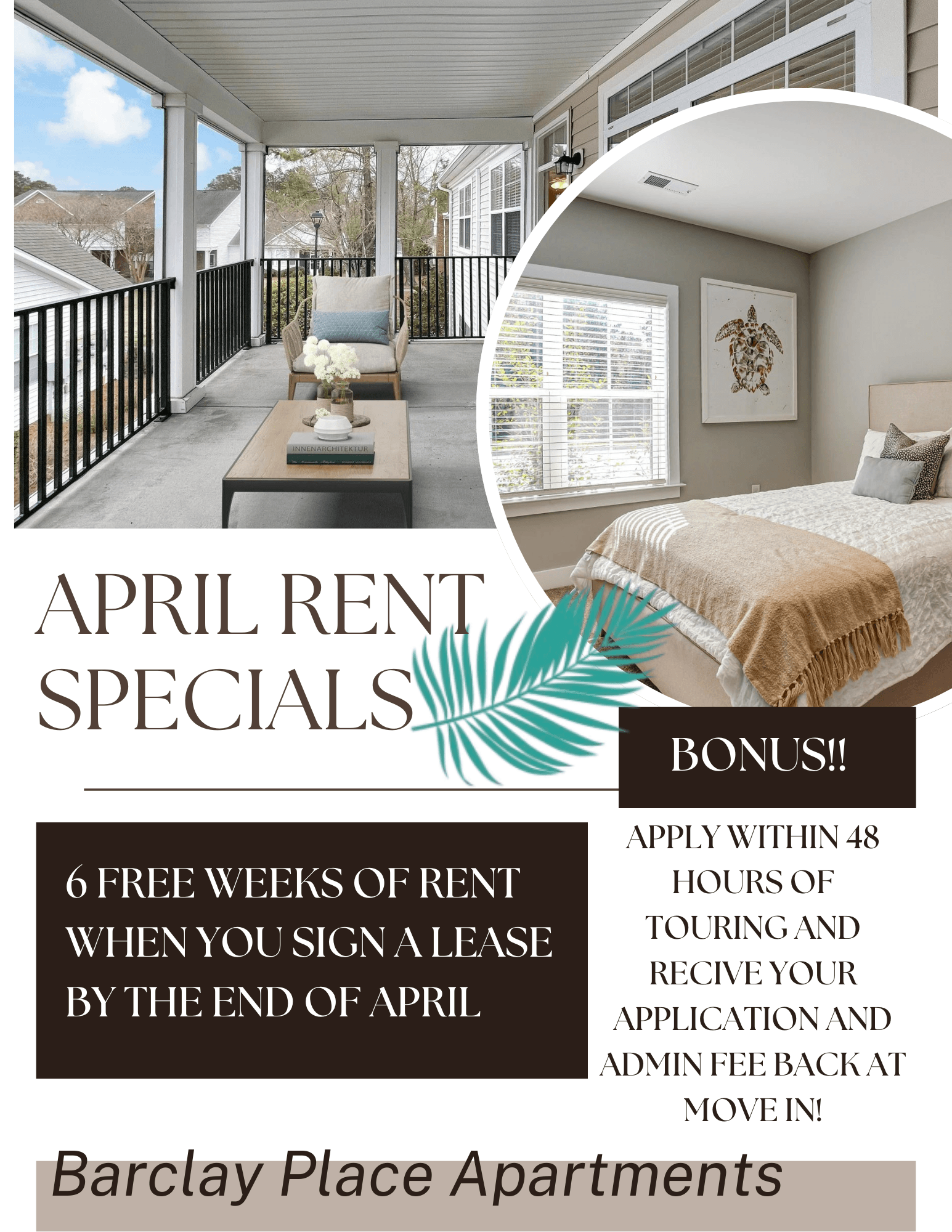 Barclay Place Rent Specials!
